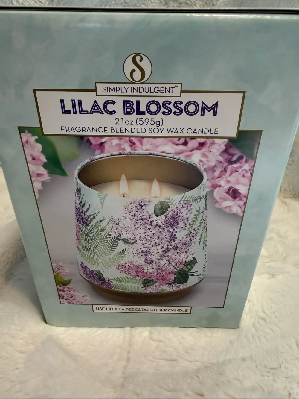Lilac Blossom Fragranced Soy Candle - Floral Jar